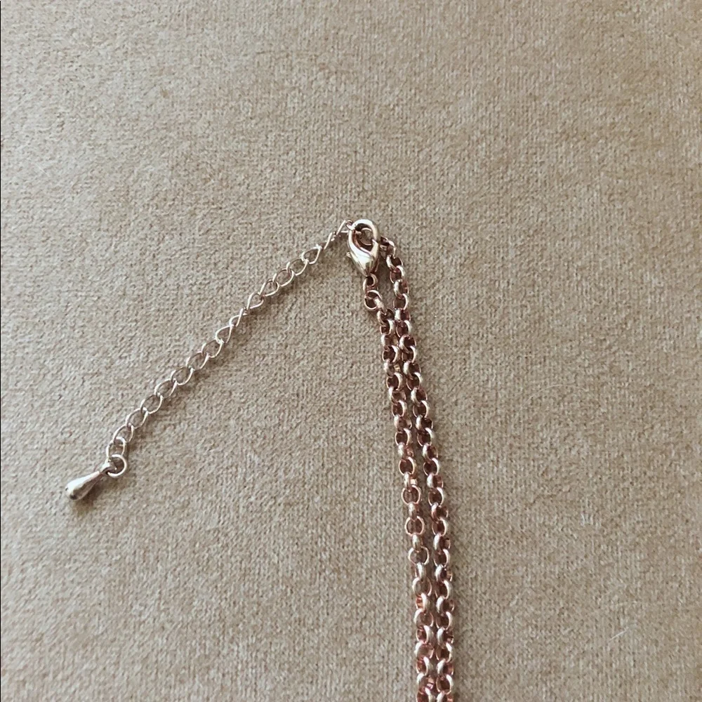 Rose Gold Tone Swarovski Necklace - Picture 3 of 4
